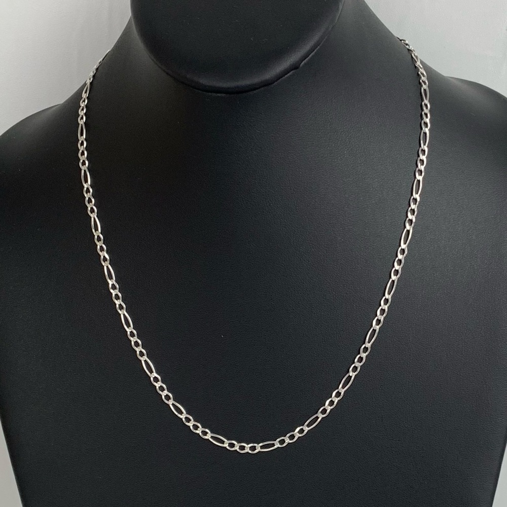 925 Sterling Silver Chain Necklace Jewelry‎ SILVER Classic Fígaro Made In Mexico